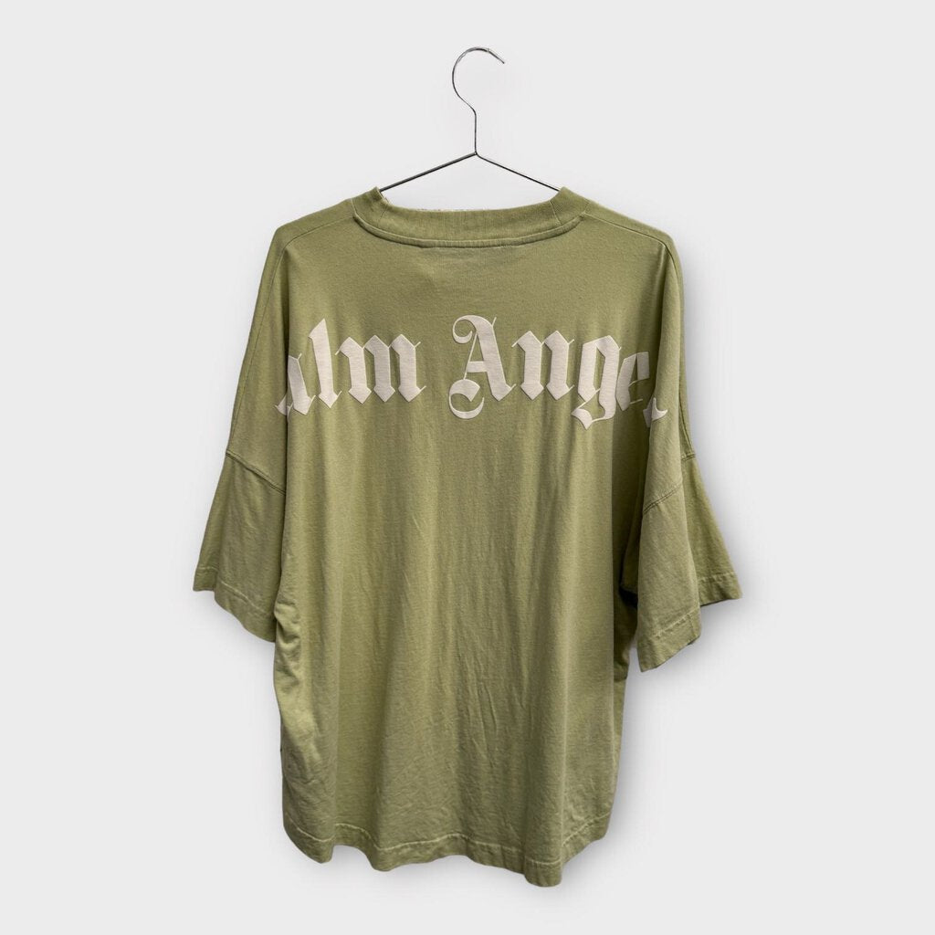 Palm Angels Sage Green Crew Neck Tee