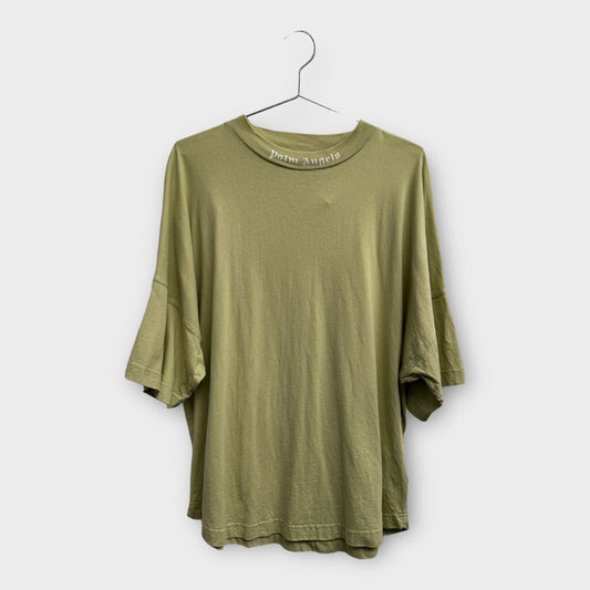 Palm Angels Sage Green Crew Neck Tee