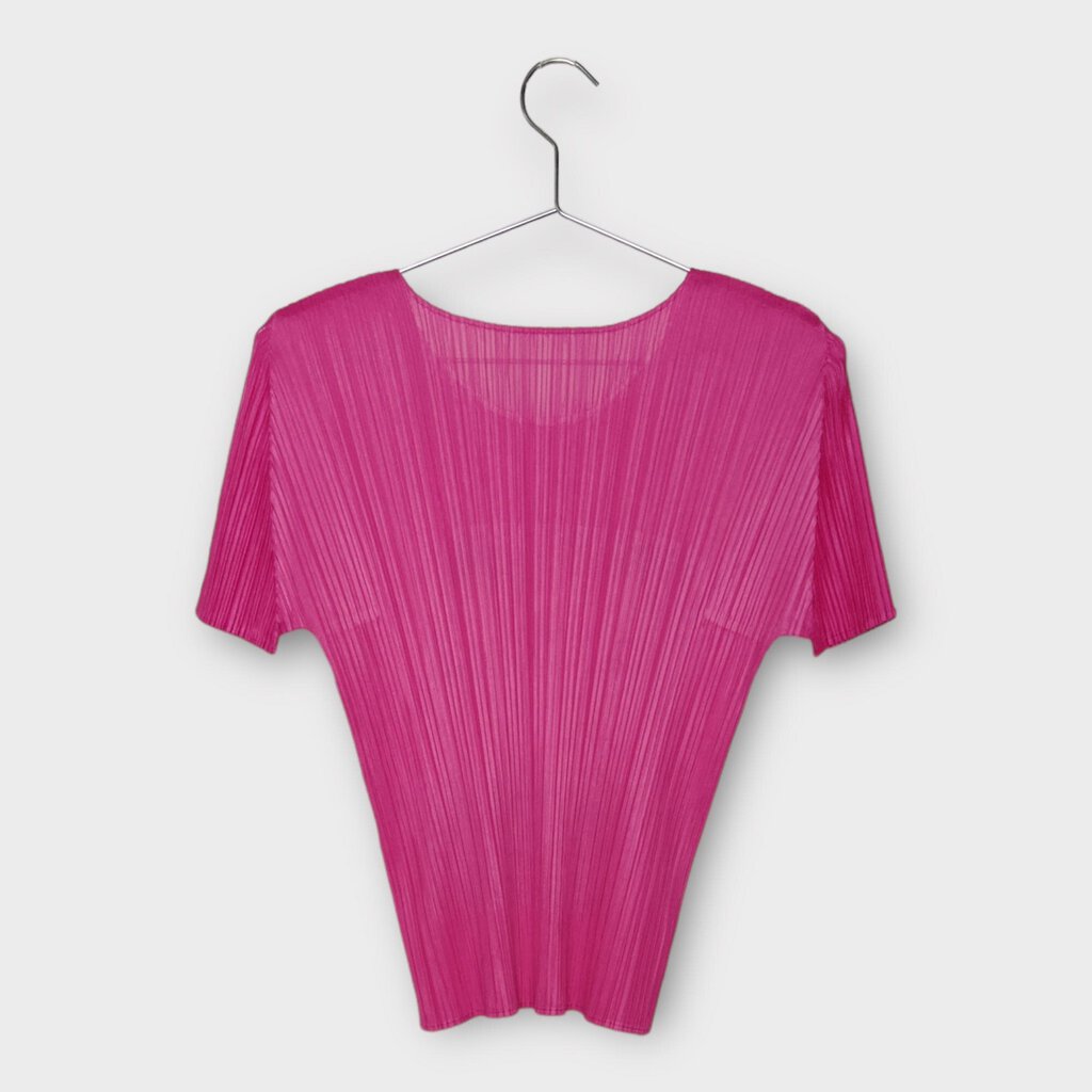 Issey Miyake Pleats Please Pink Detergent Graphic Top