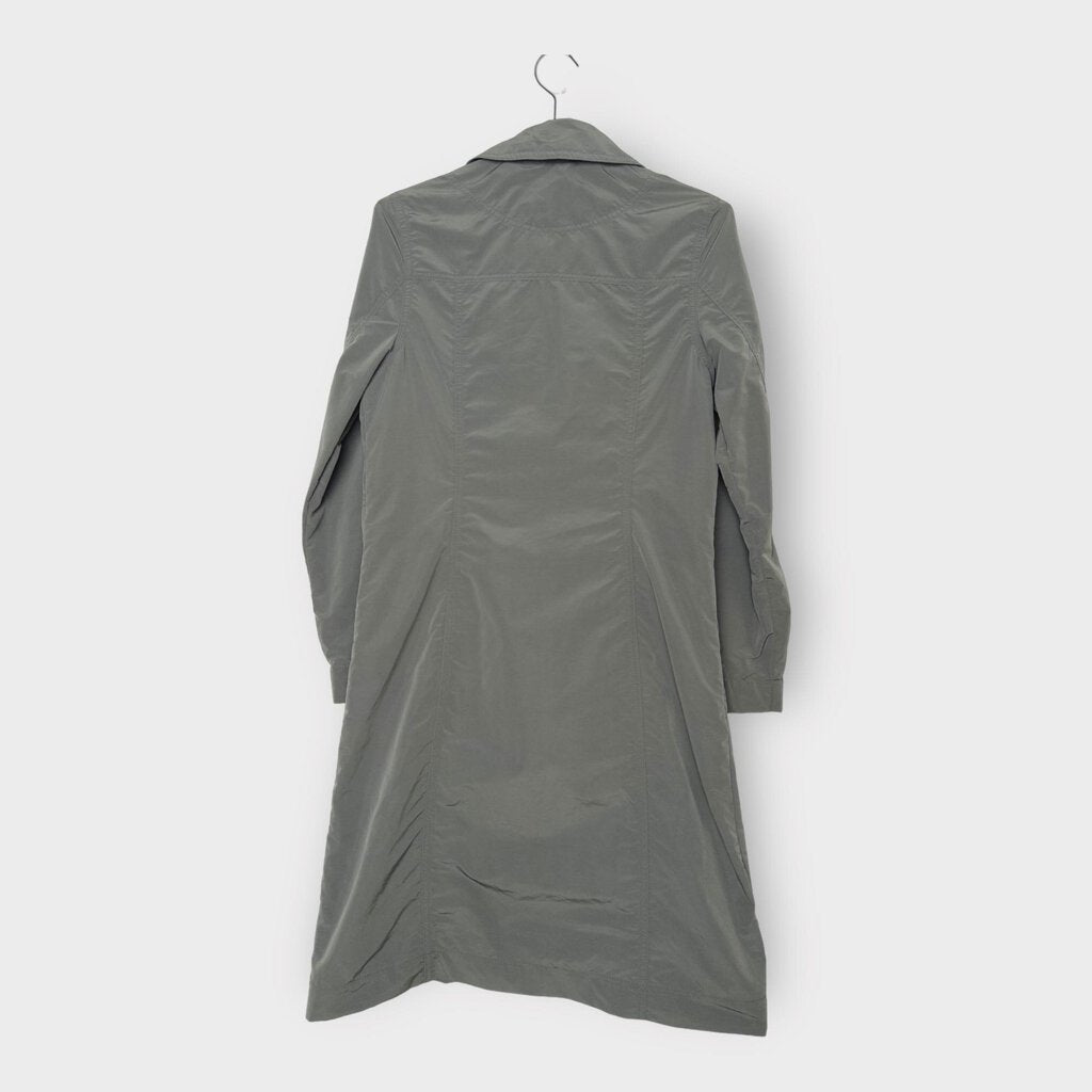 Krystal Deans Grey Nylon Longline Hyrdro Coat