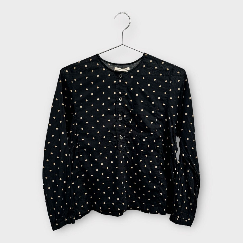 Isabel Marant Etoile Black & Cream Cotton Polka Dot Shirt