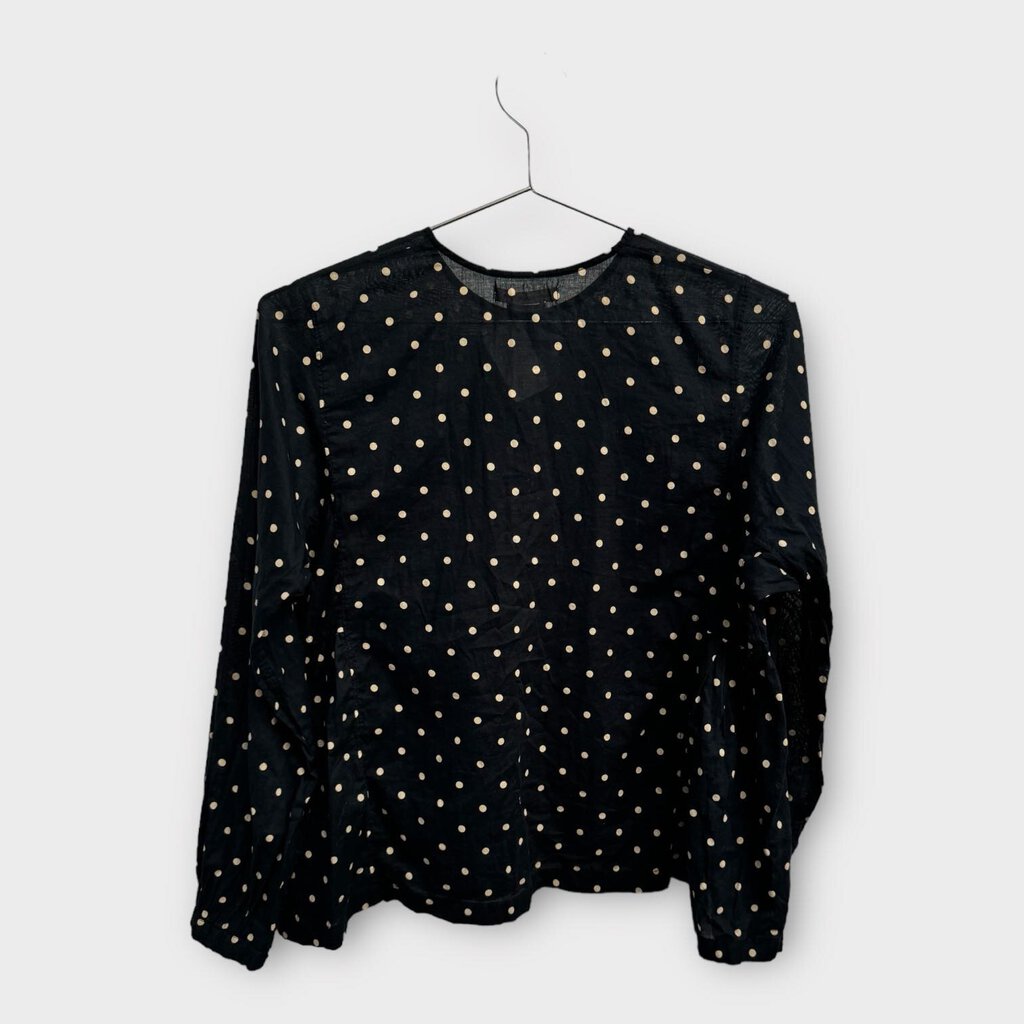 Isabel Marant Etoile Black & Cream Cotton Polka Dot Shirt