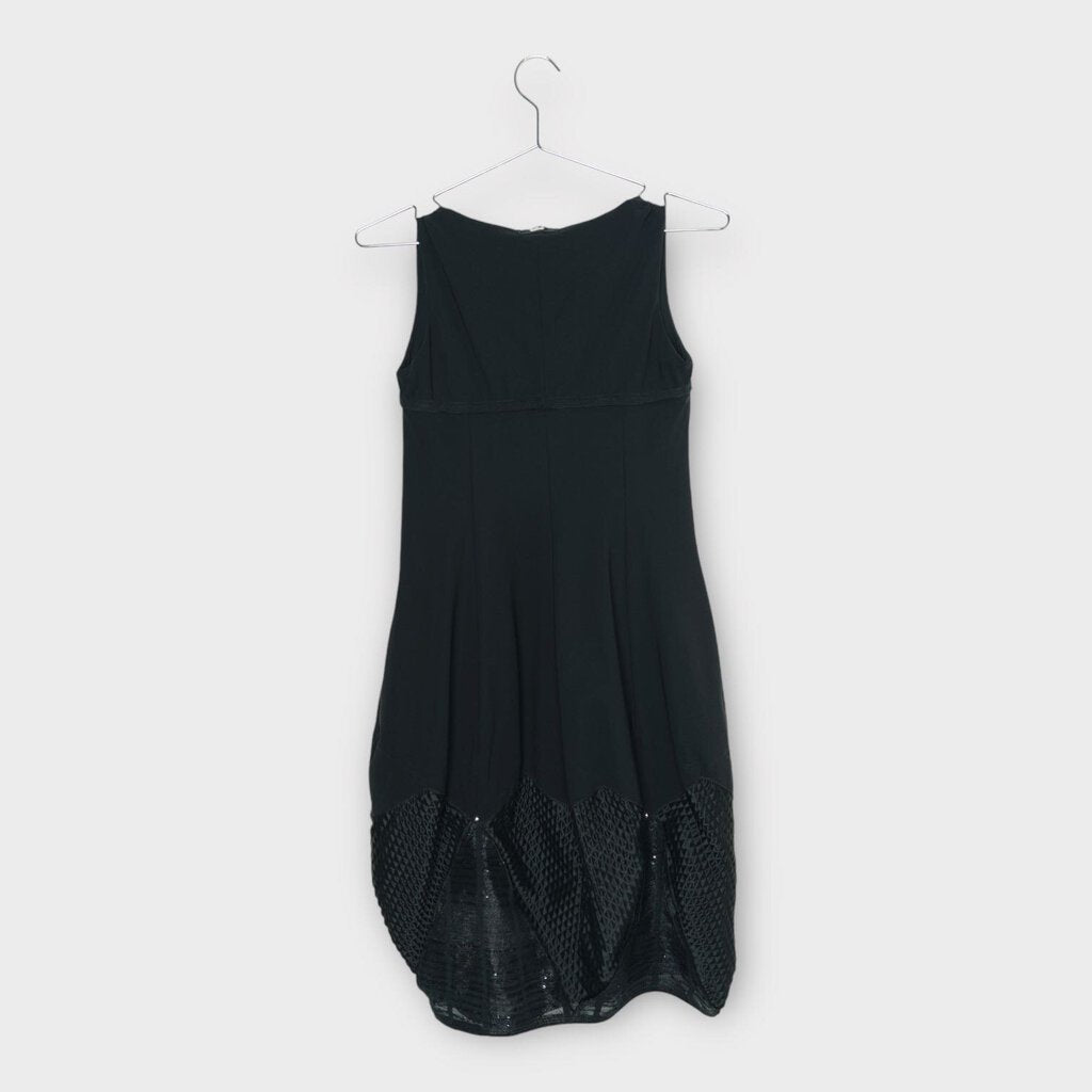 High Tech by Claire Campbell Black Panelled Bubble Midi Dress