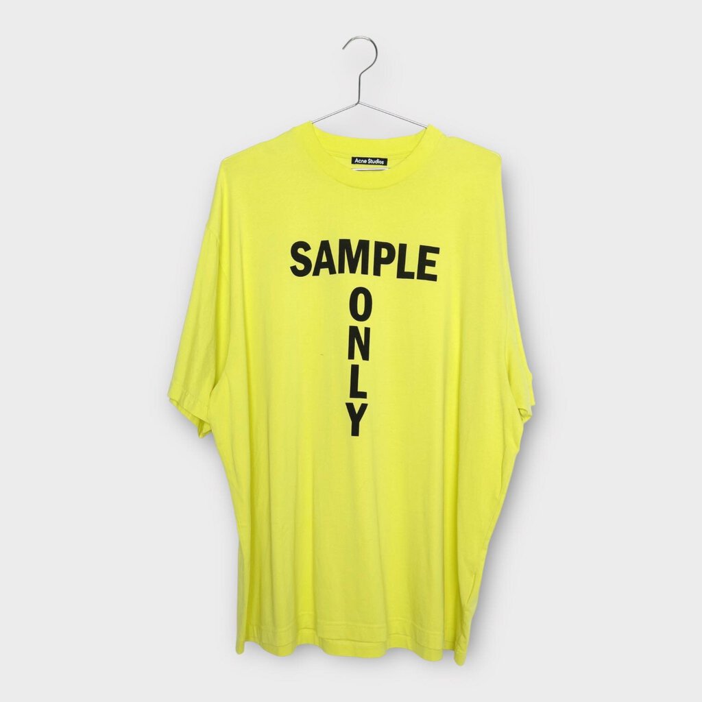 Acne Neon Yellow Sample Only Tee