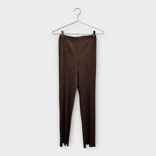 Pleats Please Brown Digi Print Perma Pleat Pant