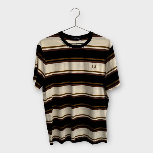 Fred Perry Yellow Striped Classic Fit T Shirt