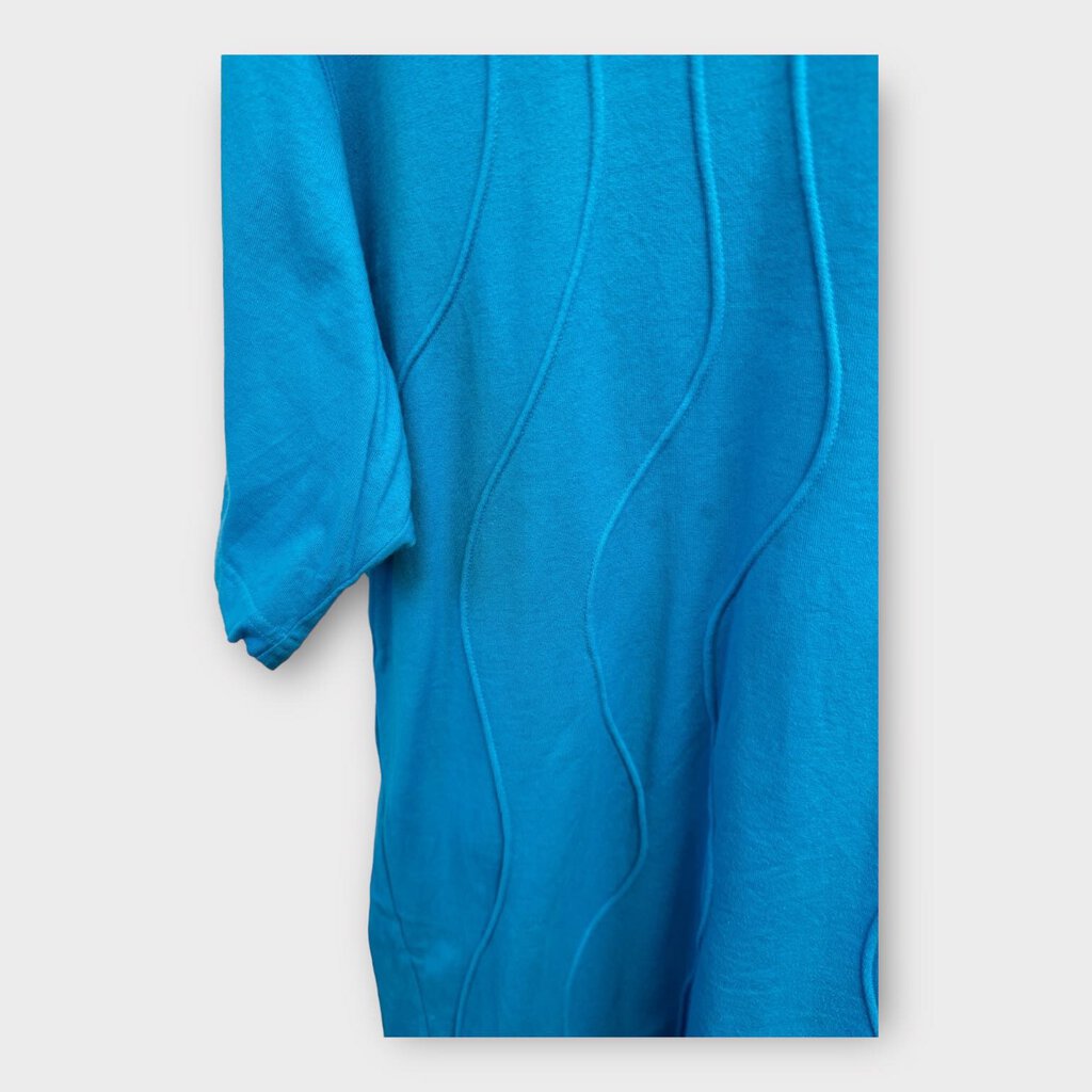 Issey Miyake Blue Piped Squiggle Tee