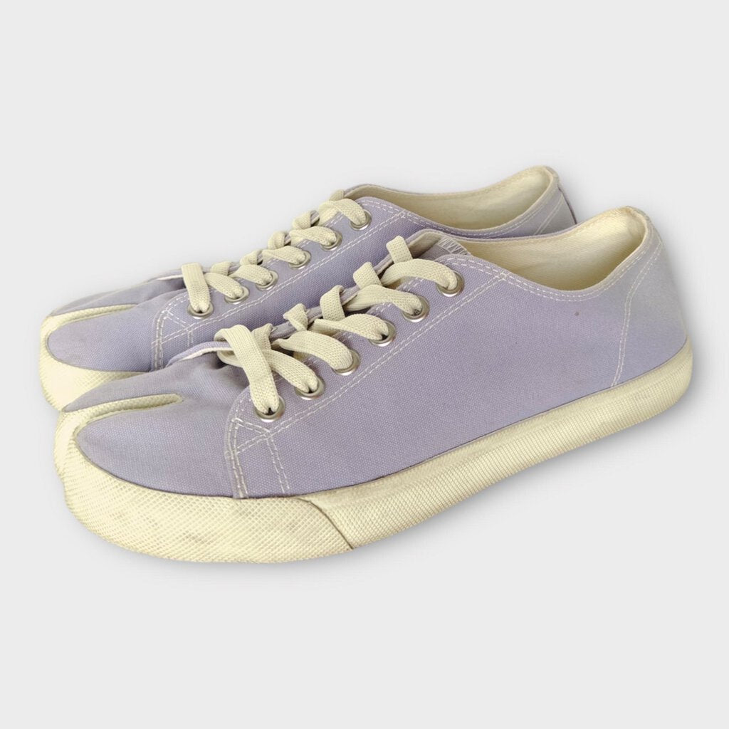 Maison Margiela Purple Canvas Tabi Sneakers