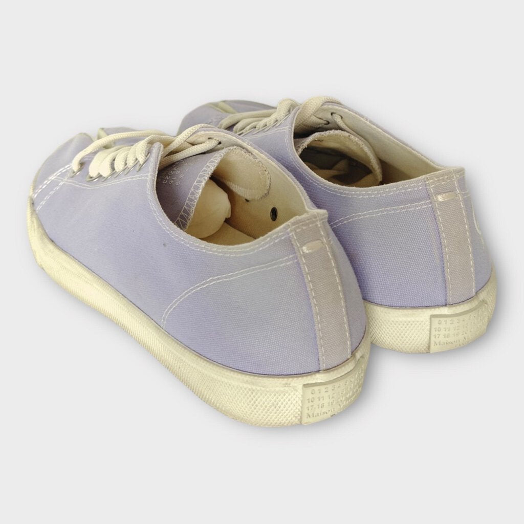 Maison Margiela Purple Canvas Tabi Sneakers