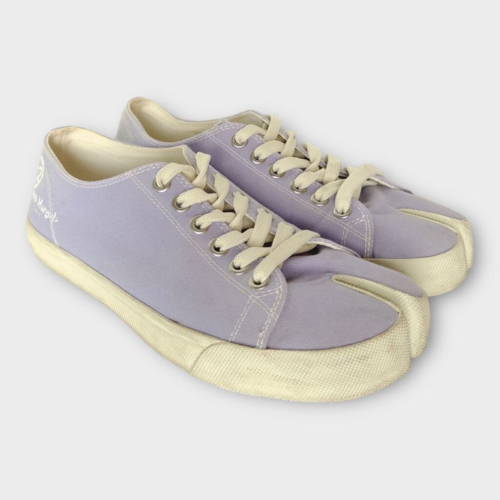 Maison Margiela Purple Canvas Tabi Sneakers