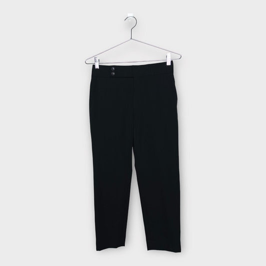 Comme Des Garcons Black Wool Tapered Trouser