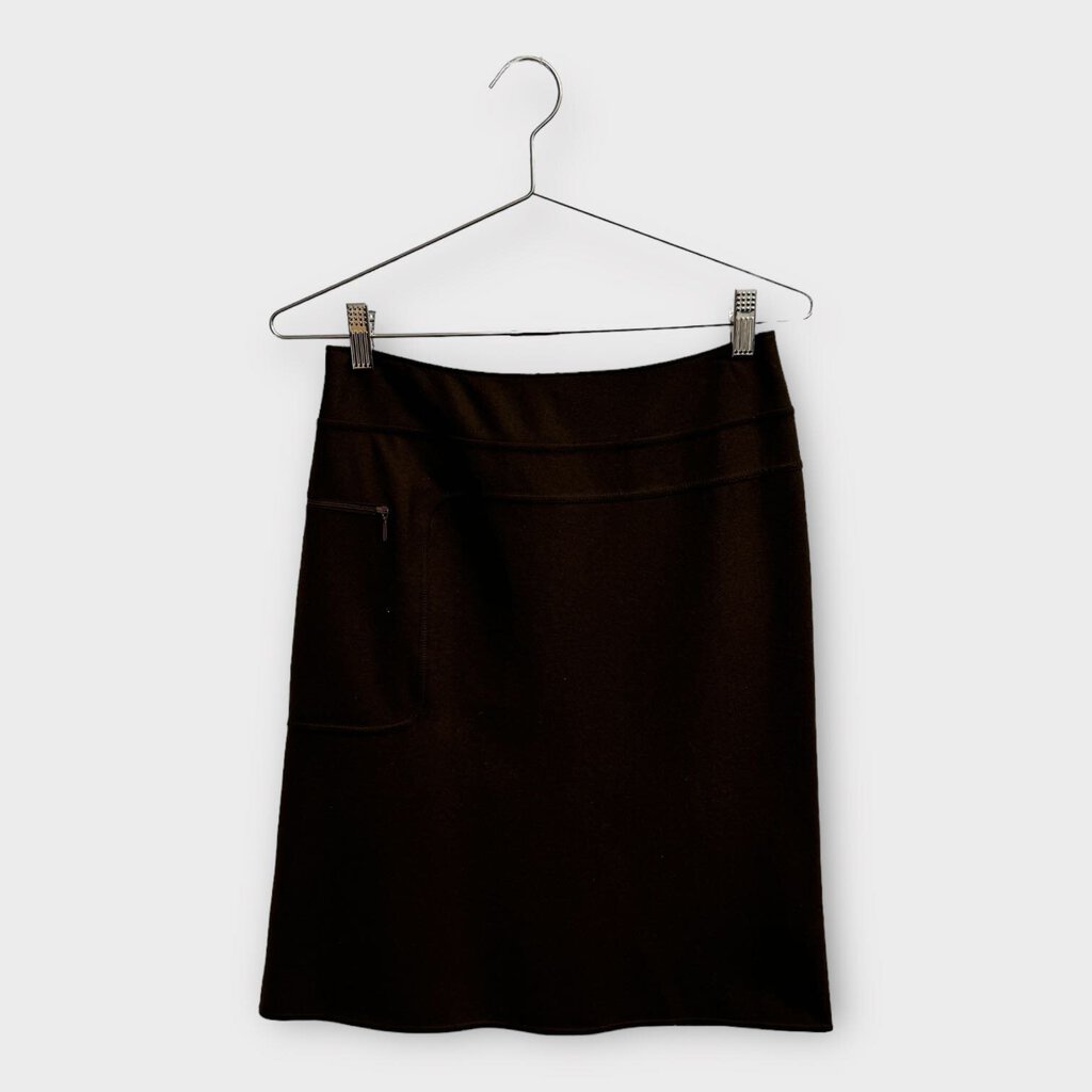 Miu Miu 90s Brown Wool Pocket Detail Skirt