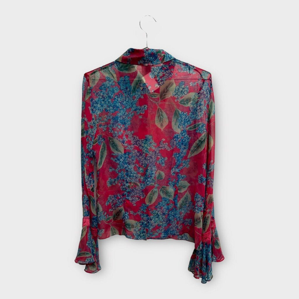 D&G Pink & Blue Floral Frill Shirt