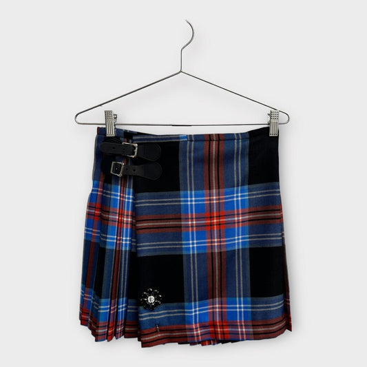 Charles Jeffery Loverboy Blue & Red Wool Tartan Kilt