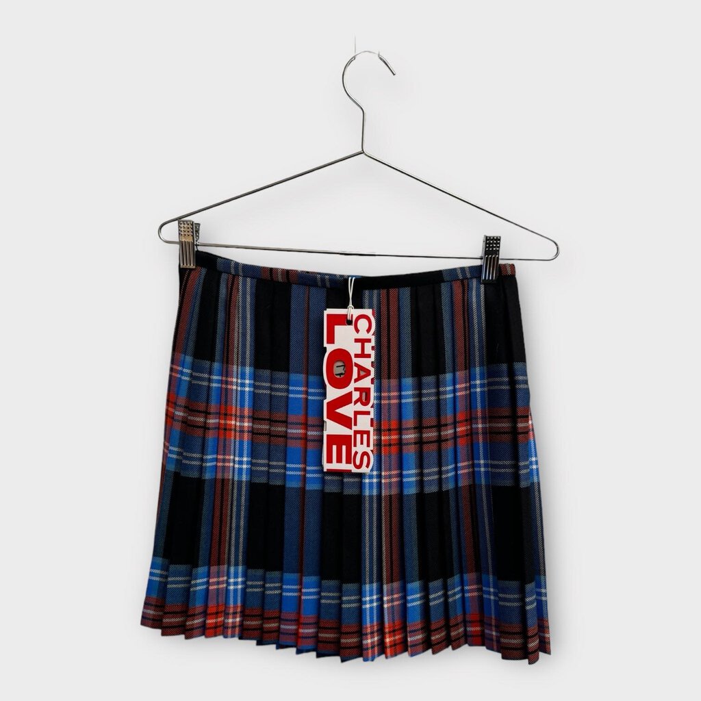 Charles Jeffery Loverboy Blue & Red Wool Tartan Kilt