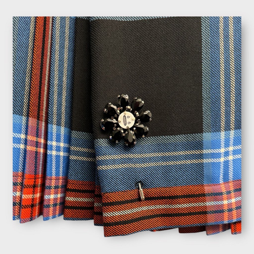 Charles Jeffery Loverboy Blue & Red Wool Tartan Kilt