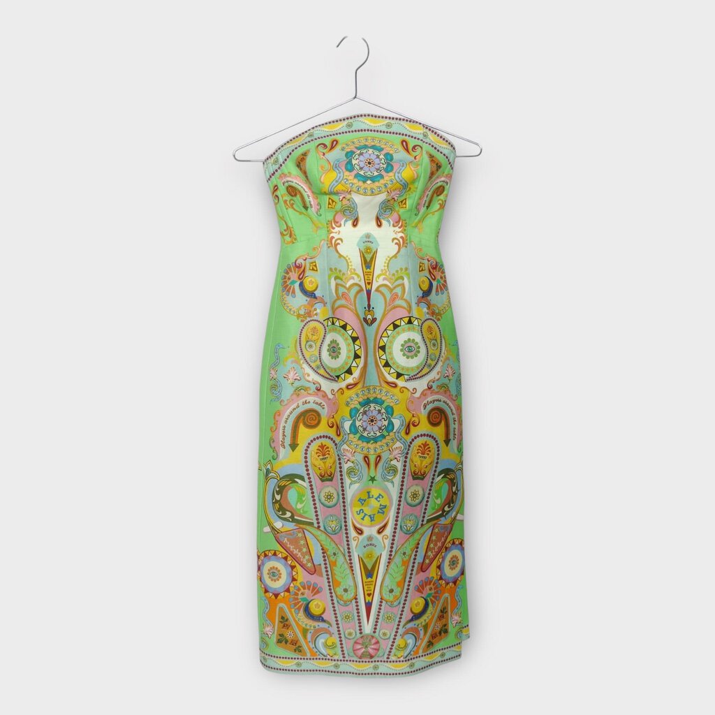 Alemais Green Strapless Pinball Bodice Dress