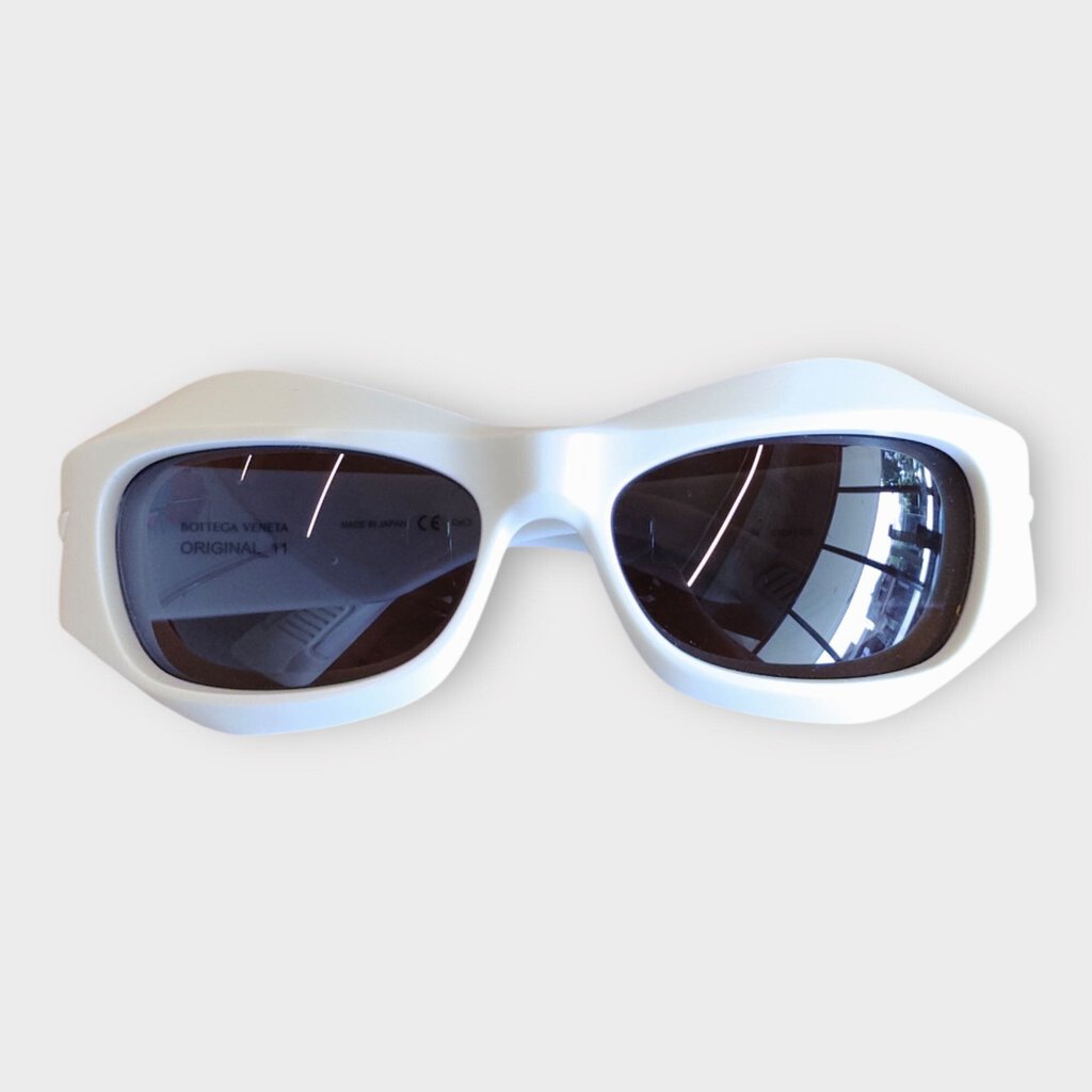 Bottega Veneta Cream Cangi Wraparound Sunglasses