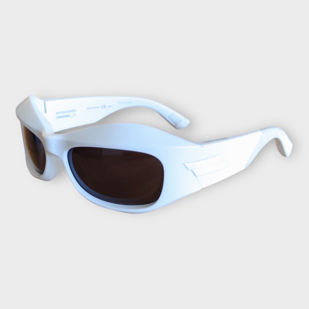 Bottega Veneta Cream Cangi Wraparound Sunglasses