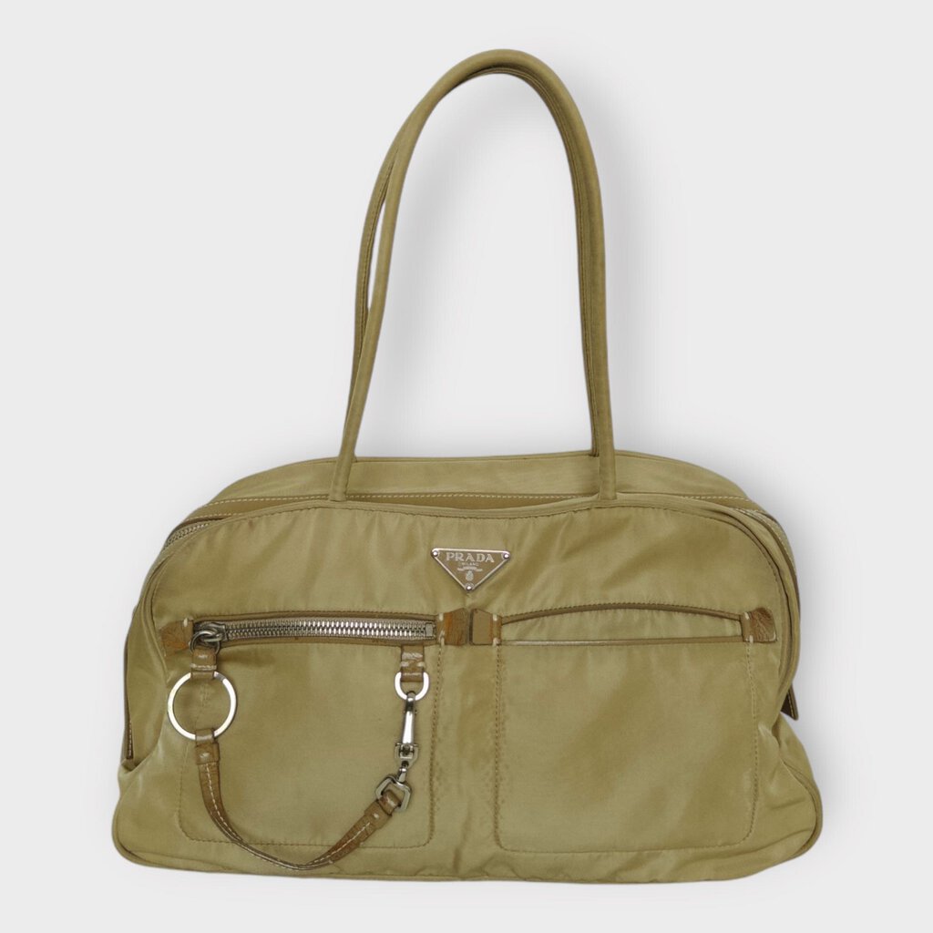 Prada Beige Nylon 2000 Shoulder Bag