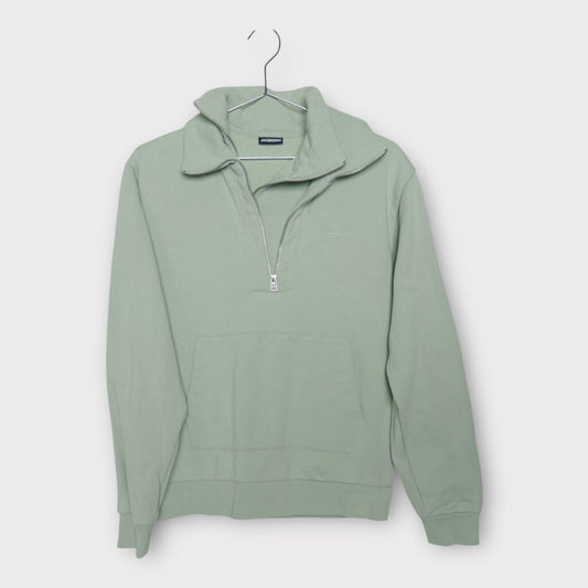 Green Le Double Sweat Half Zip Sweatshirt