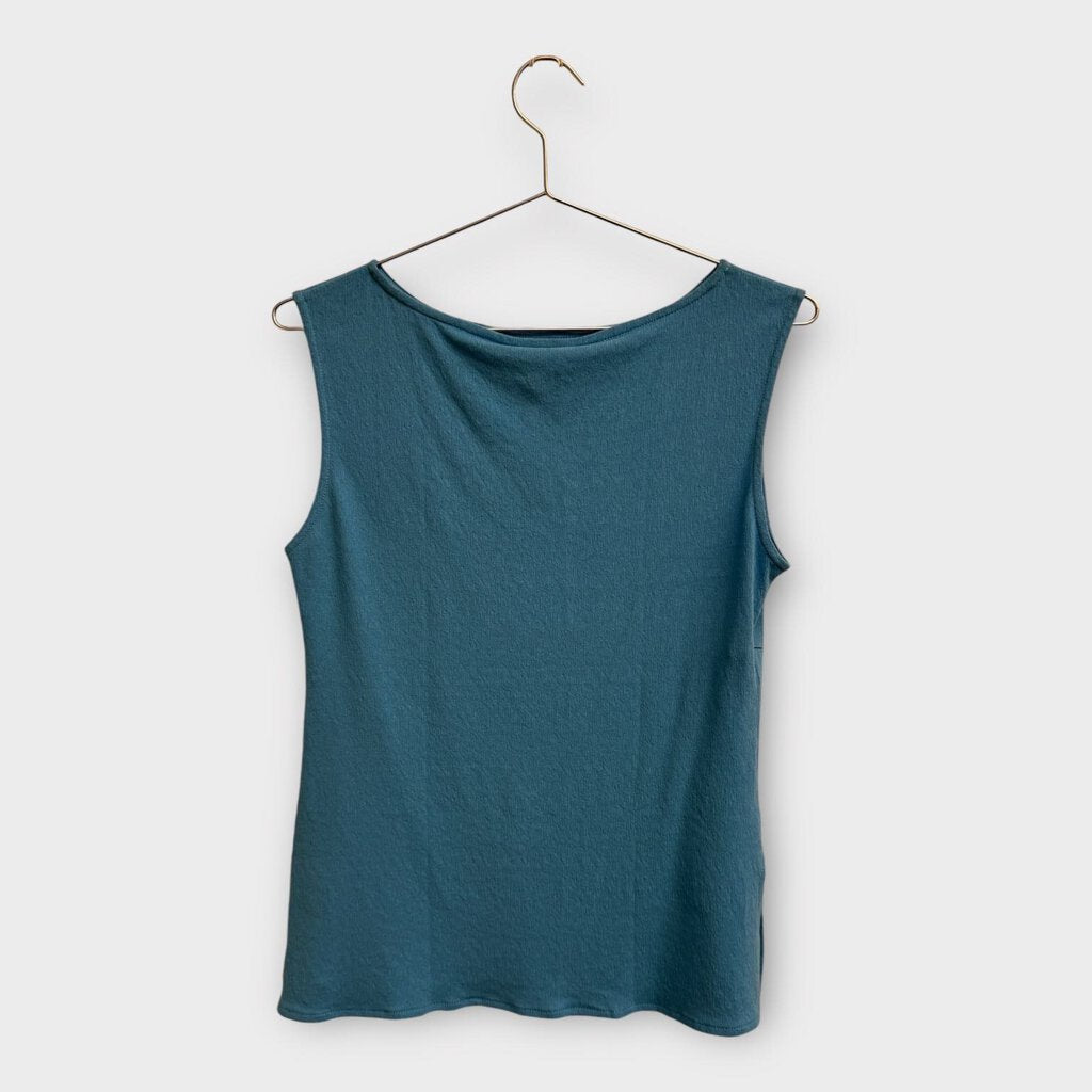 Permanent Vacation Ocean Blue Cotton Tank Top