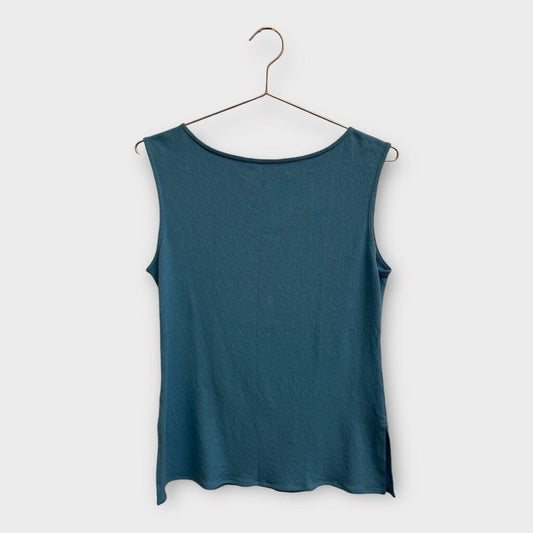 Permanent Vacation Ocean Blue Cotton Tank Top