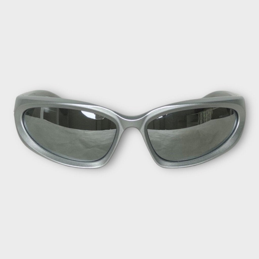 Balenciaga Silver Swift Oval BB0157S Sunglasses