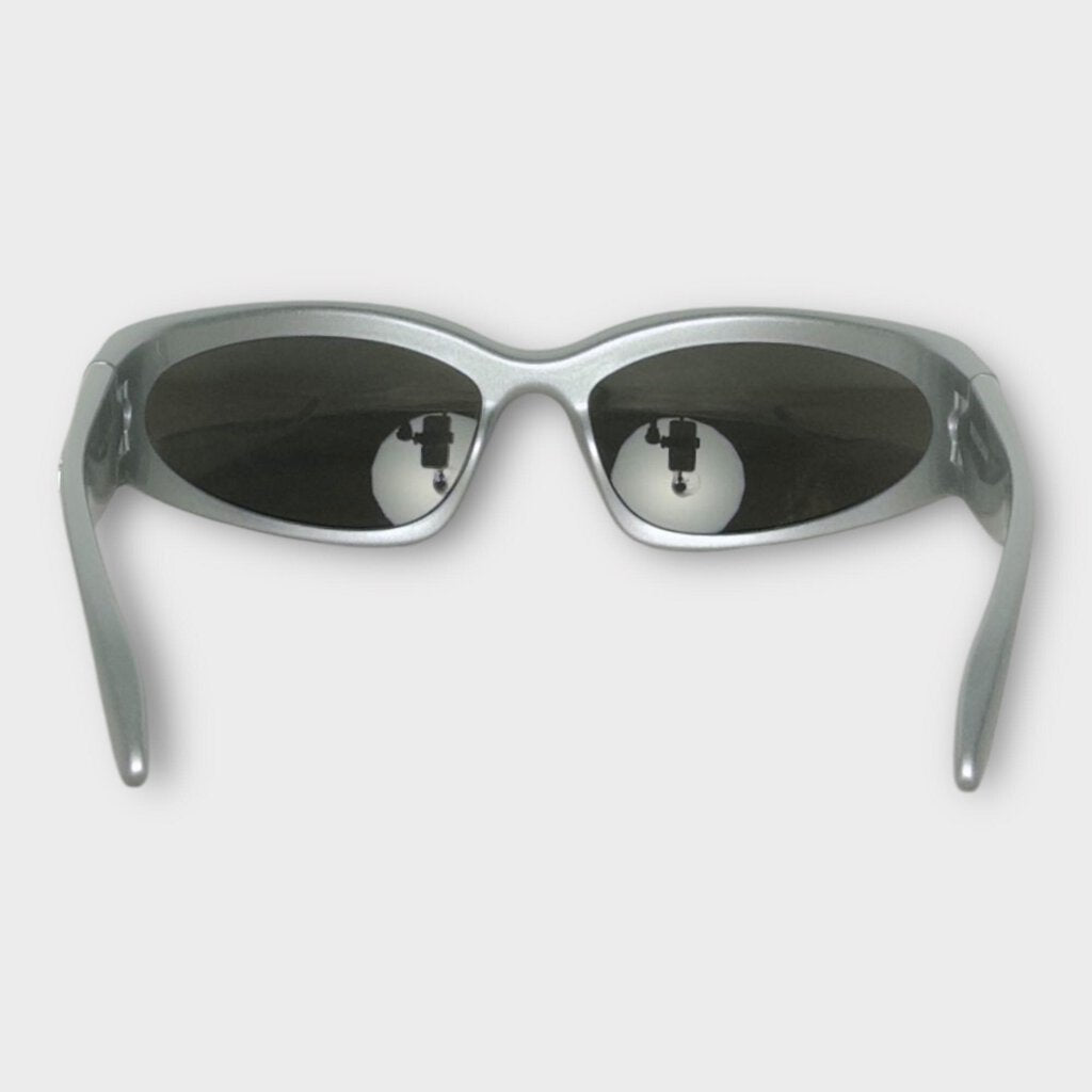 Balenciaga Silver Swift Oval BB0157S Sunglasses