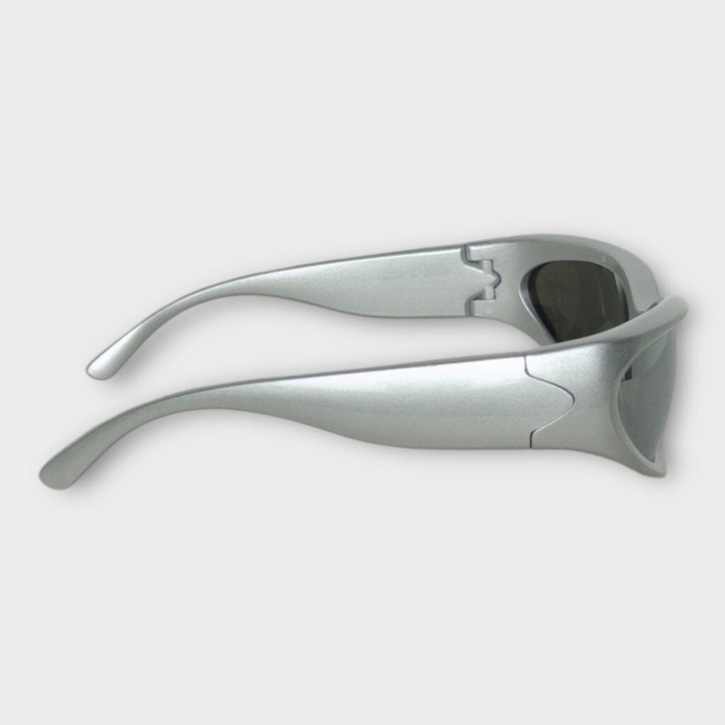 Balenciaga Silver Swift Oval BB0157S Sunglasses