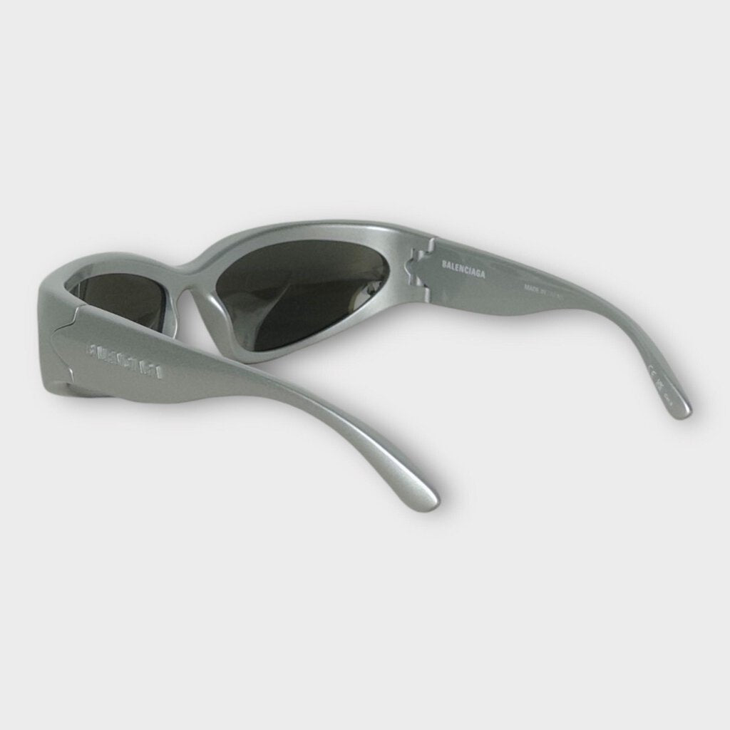 Balenciaga Silver Swift Oval BB0157S Sunglasses