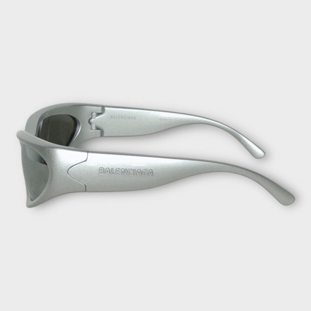 Balenciaga Silver Swift Oval BB0157S Sunglasses