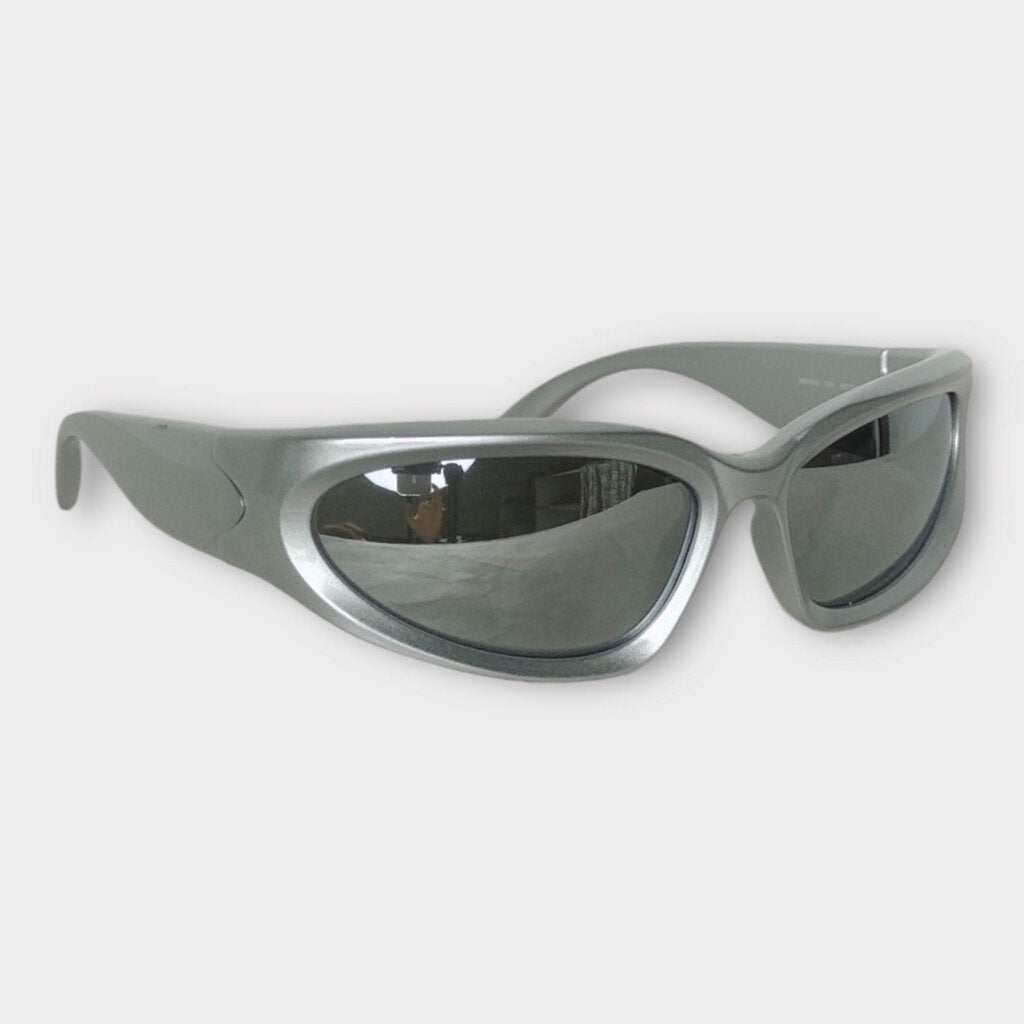 Balenciaga Silver Swift Oval BB0157S Sunglasses