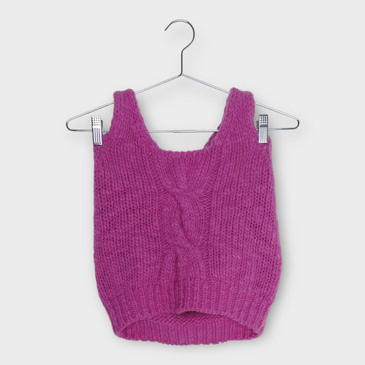 TheOpen Product Pink Wool Blend Knit Halter Top