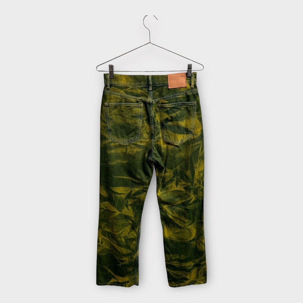 Acne Studios Green Tie Dyed Straight Leg Jeans