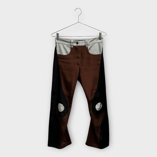 Kiko Kostadinov Brown Panelled Twist Pant