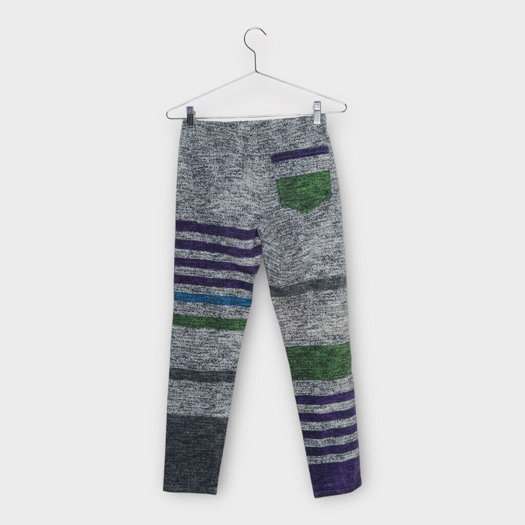 Issey Miyake ME Grey Mottled Stripe Elasticated Pant