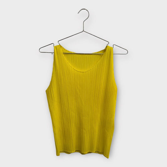 Issey Miyake Pleats Please Yellow Plisse Tank