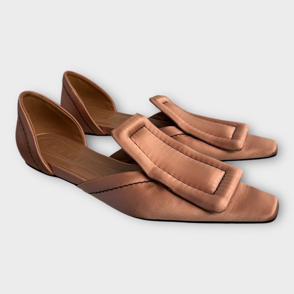 Marni Dusty Pink Satin Flats