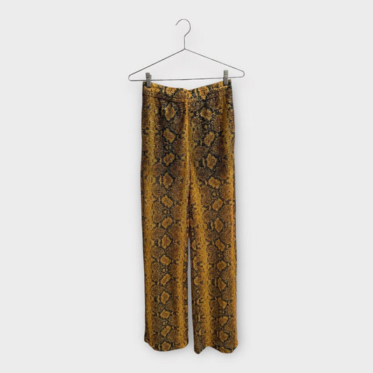 GCDS Yellow Snakeskin Sequin Pants