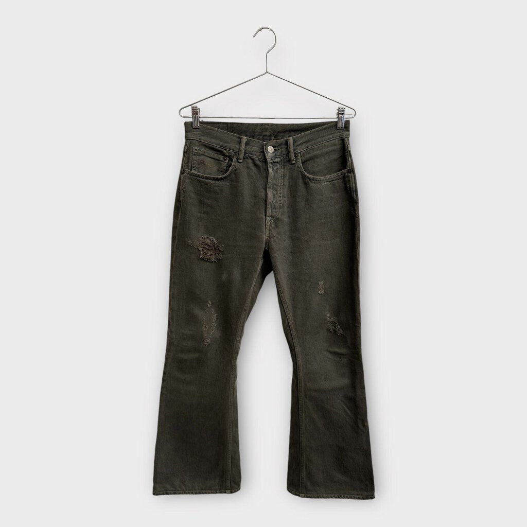 Acne Studios Grey Desert Dust Destroyed Jeans