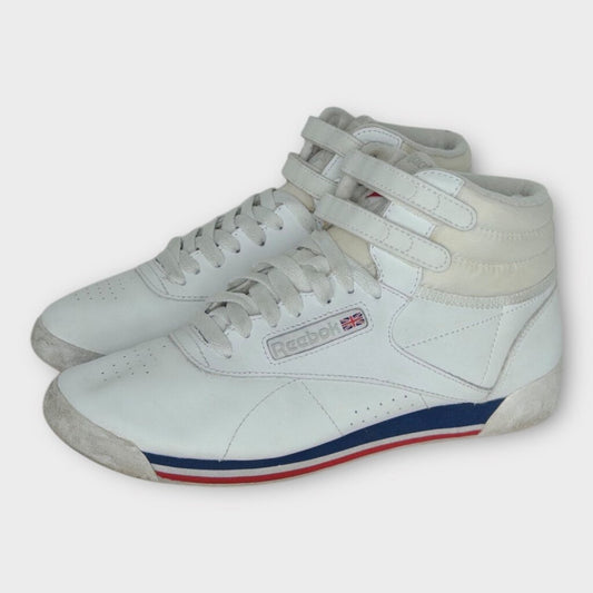 SHOES - SNEAKERS White Leather High Top Aerobic Sneaker