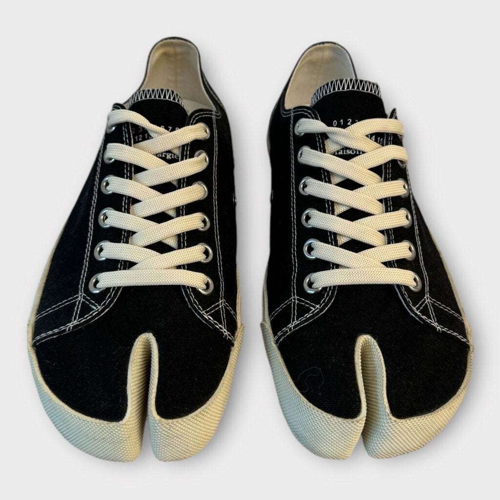 Maison Margiela Black & White Canvas Tabi Sneakers