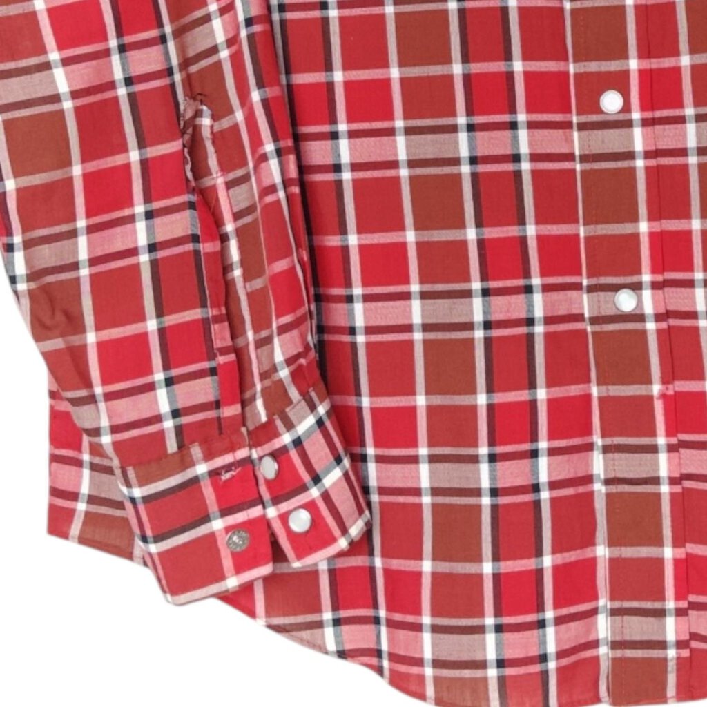 Londonaire Red Tartan Snap Button Western Shirt