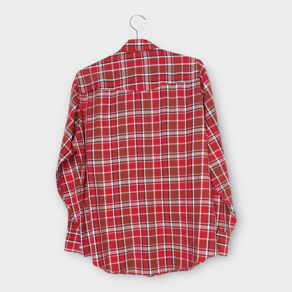 Londonaire Red Tartan Snap Button Western Shirt