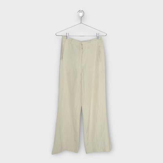 Jean Paul Gaultier Femme Cream Wide Leg Pants