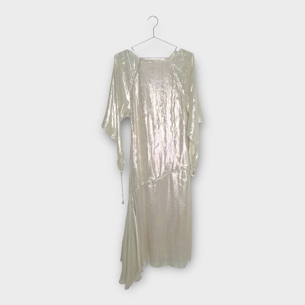 Gold Iridescent Long Sleeve Maxi Dress