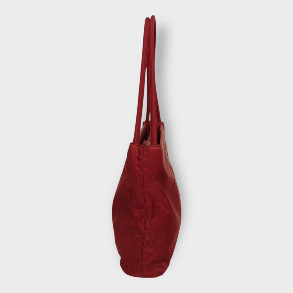 Red Nylon Tessuto Shoulder Mini Bag