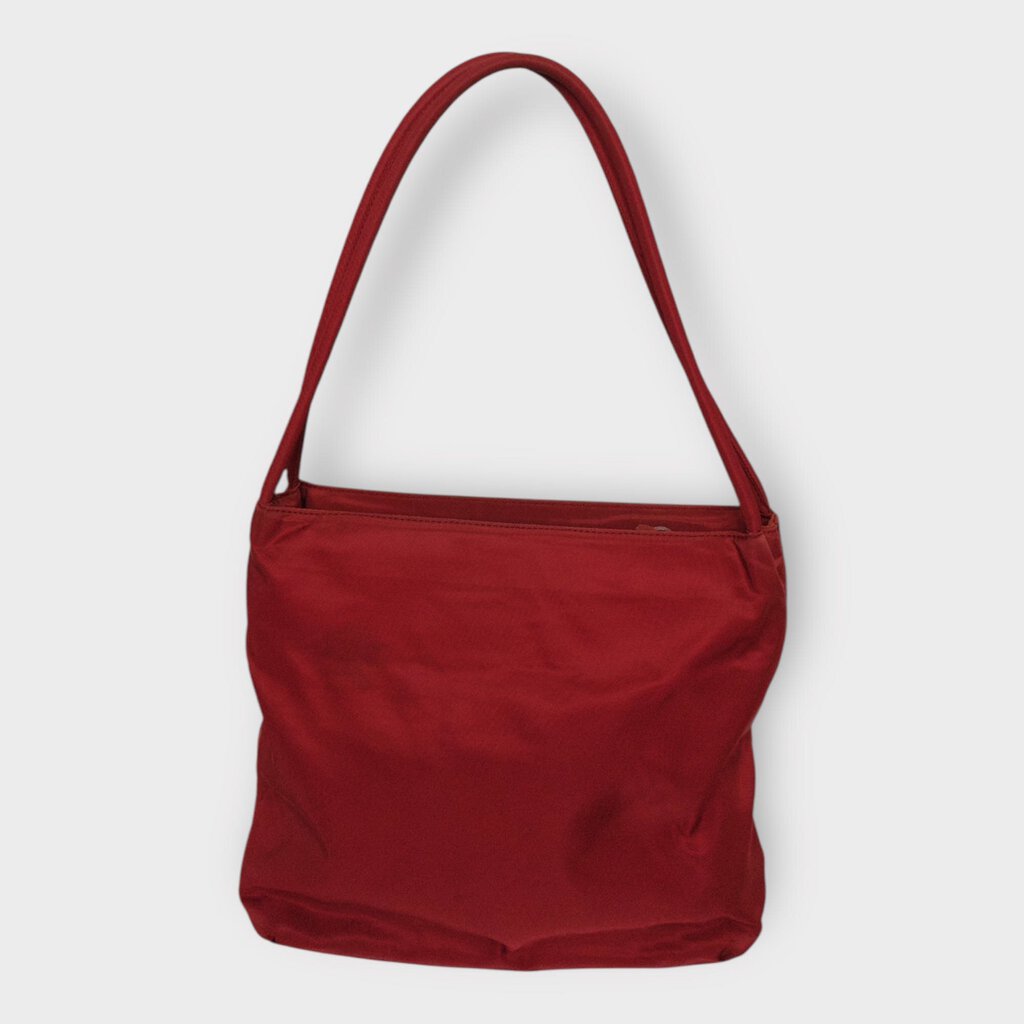 Red Nylon Tessuto Shoulder Mini Bag