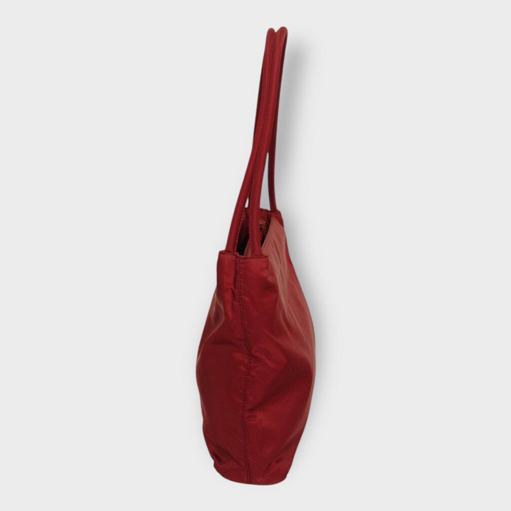 Red Nylon Tessuto Shoulder Mini Bag